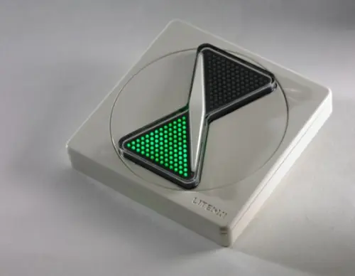 La luce a tempo e l'interruttore a forma di clessidra