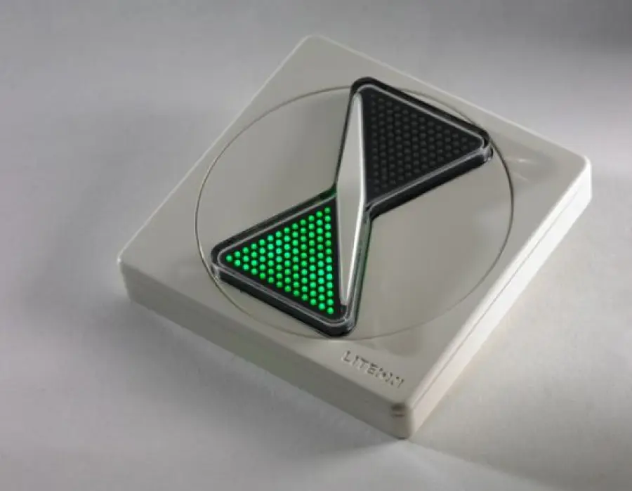 La luce a tempo e l'interruttore a forma di clessidra